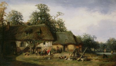 Ein Bauernhof in der Normandie von Nicolas Louis Cabat